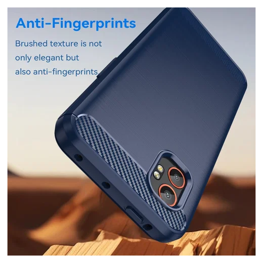 Samsung Galaxy Xcover 7 Pro Hoesje Geborsteld TPU Flexibele Back Cover Blauw afbeelding 4