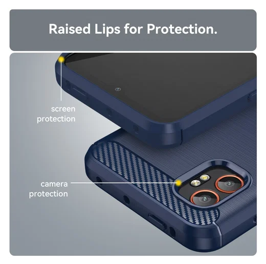Samsung Galaxy Xcover 7 Pro Hoesje Geborsteld TPU Flexibele Back Cover Blauw afbeelding 7