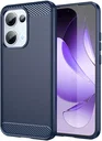 Oppo Reno 13 Hoesje Geborsteld TPU Flexibele Back Cover Blauw