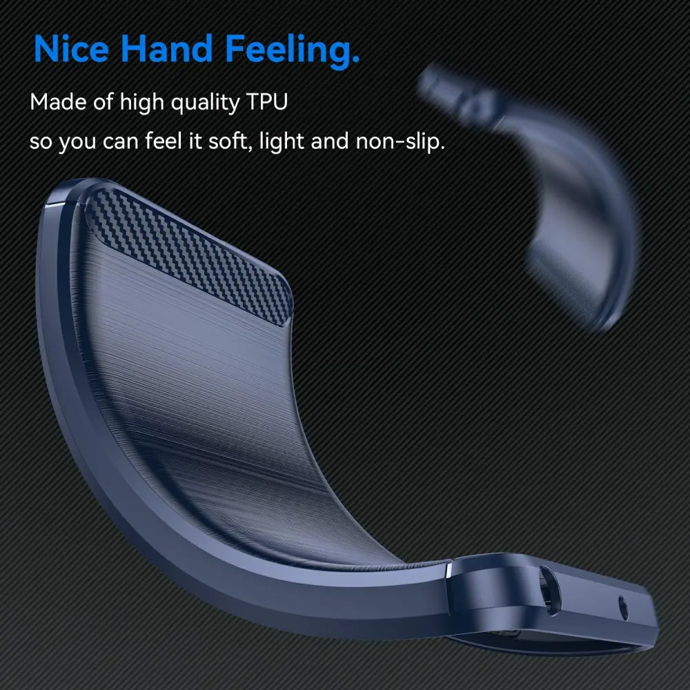 Oppo Reno 13 Hoesje Geborsteld TPU Flexibele Back Cover Blauw afbeelding 5