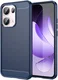 Oppo Reno 13 Pro Hoesje Geborsteld TPU Flexibele Back Cover Blauw