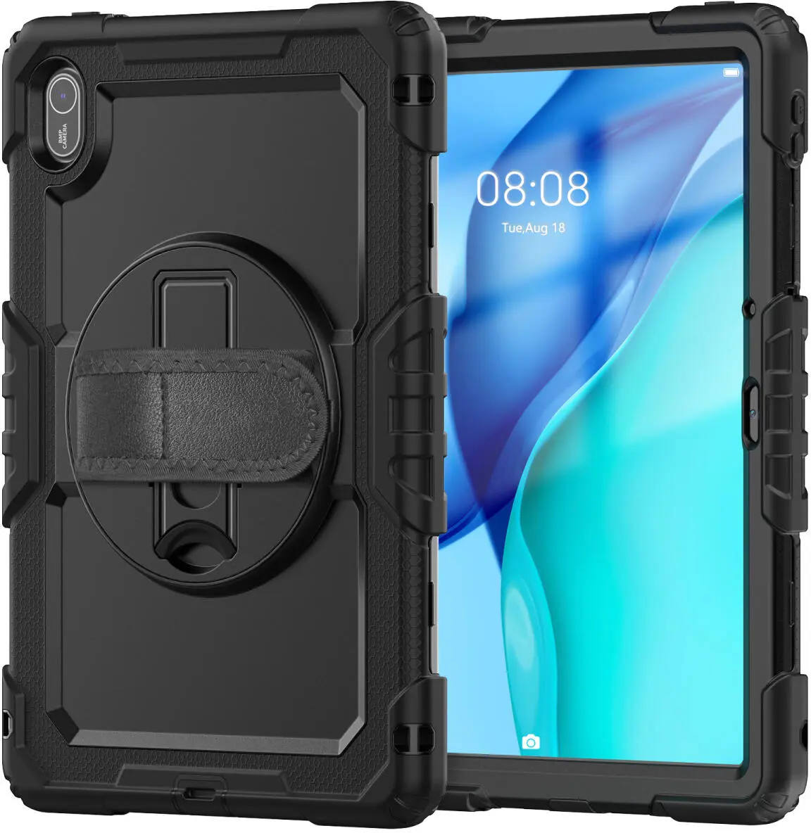 Huawei MatePad SE 11 (2024) Hoes met Screen Protector en Handriem Zwart afbeelding 15