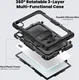Huawei MatePad SE 11 (2024) Hoes met Screen Protector en Handriem Zwart afbeelding 2