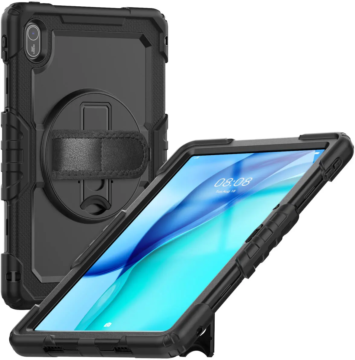 Huawei MatePad SE 11 (2024) Hoes met Screen Protector en Handriem Zwart afbeelding 9
