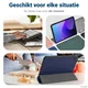 Huawei MatePad SE 11 Hoes Tri-Fold Book Case met Standaard Blauw afbeelding 6