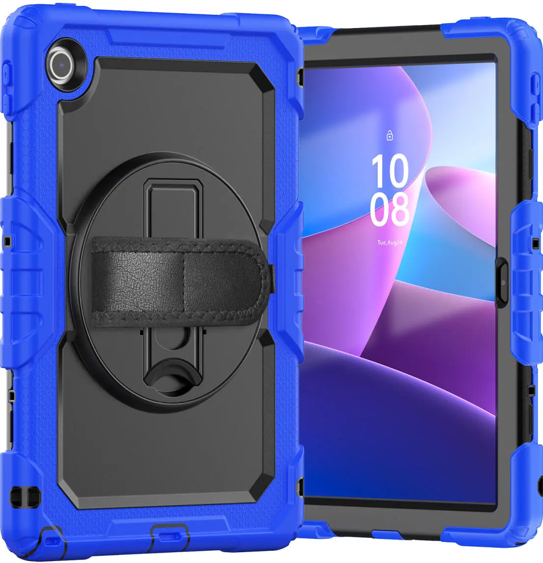 Lenovo Tab M10 Gen 4 (2025) Hoes met Screen Protector en Handriem Blauw afbeelding 2