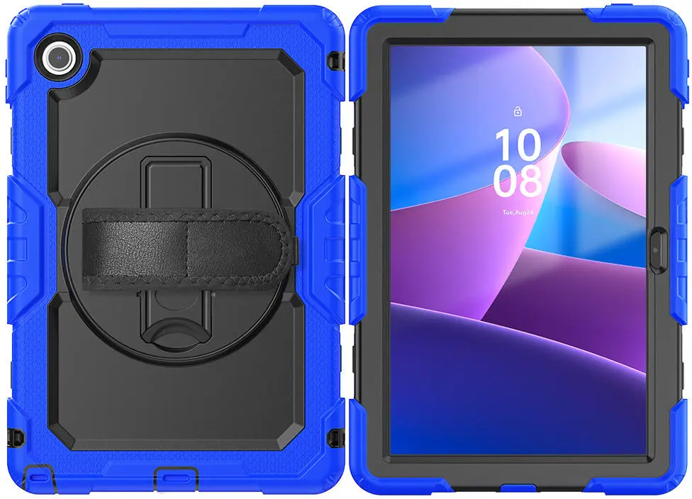 Lenovo Tab M10 Gen 4 (2025) Hoes met Screen Protector en Handriem Blauw afbeelding 18