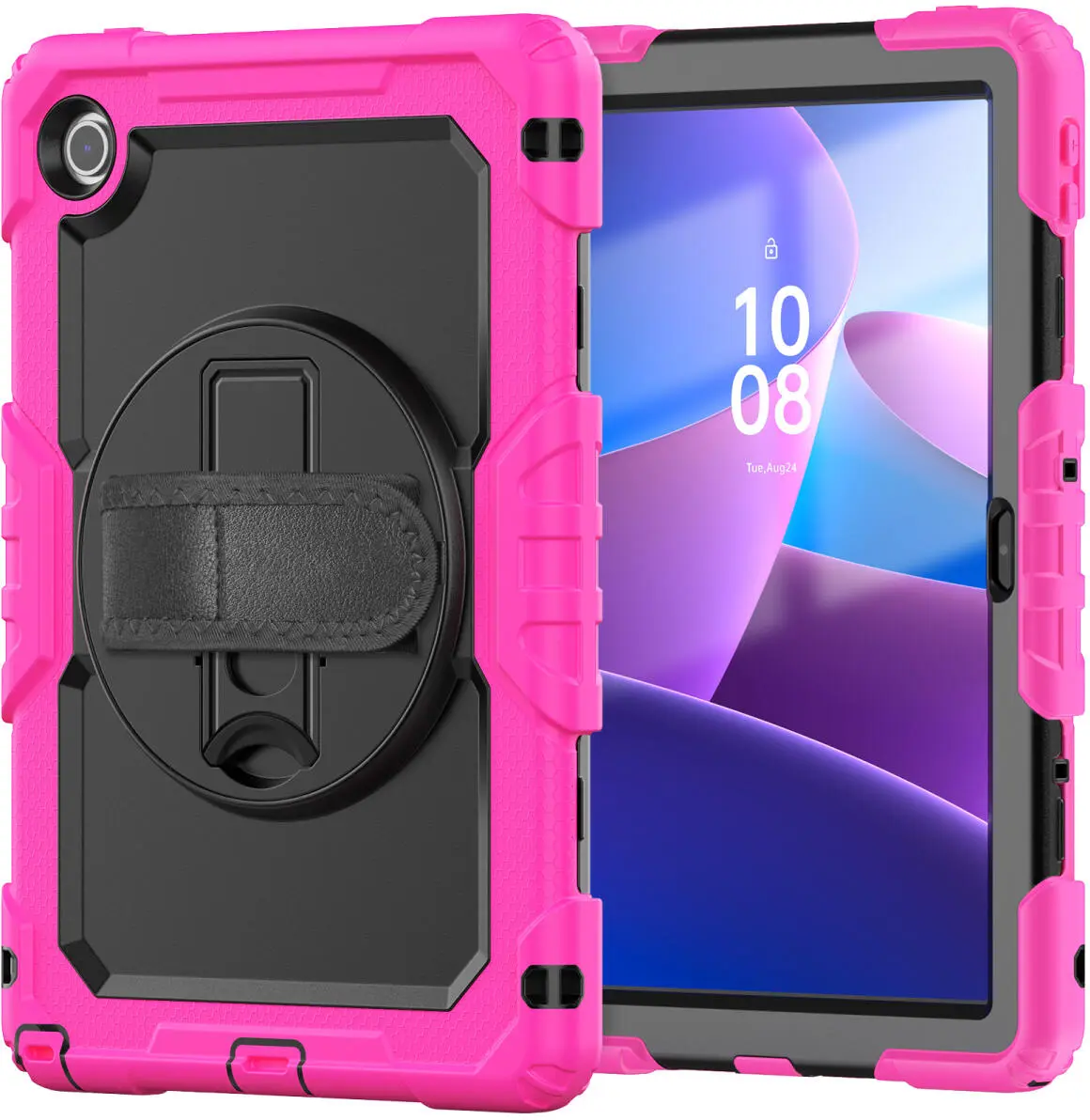 Lenovo Tab M10 Gen 4 (2025) Hoes met Screen Protector en Handriem Roze afbeelding 15