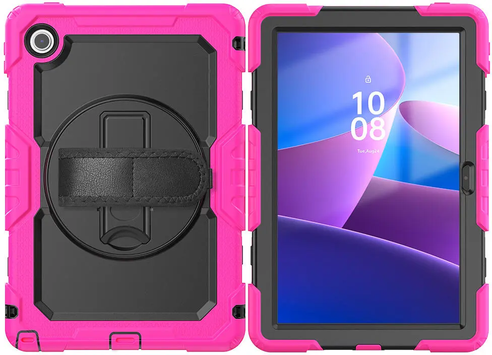 Lenovo Tab M10 Gen 4 (2025) Hoes met Screen Protector en Handriem Roze afbeelding 18