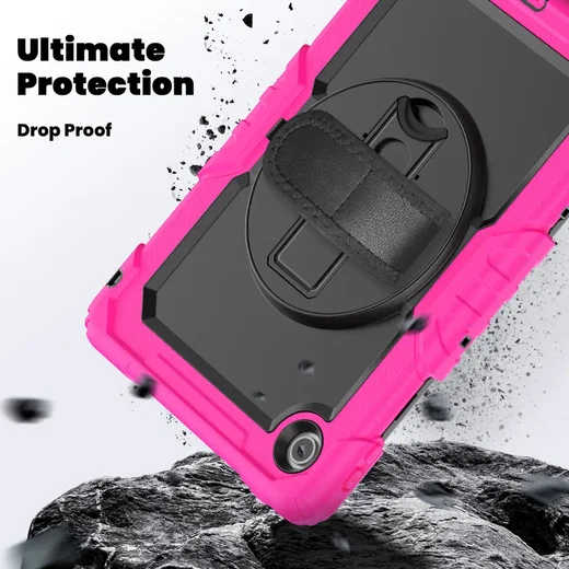 Lenovo Tab M10 Gen 4 (2025) Hoes met Screen Protector en Handriem Roze afbeelding 5