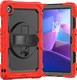 Lenovo Tab M10 Gen 4 (2025) Hoes met Screen Protector en Handriem Rood afbeelding 2