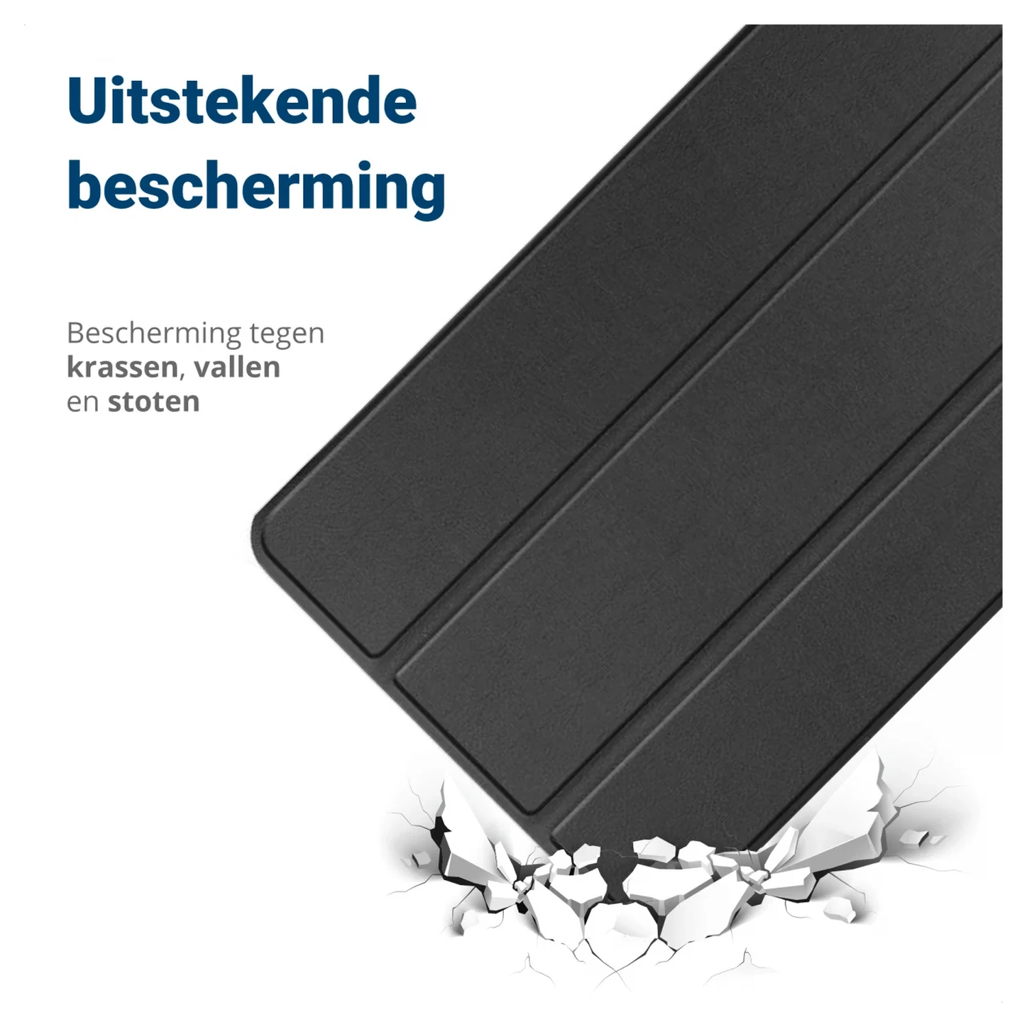 Lenovo Tab M10 Gen 4 (2025) Hoes Tri-Fold Book Case met Standaard Zwart afbeelding 2