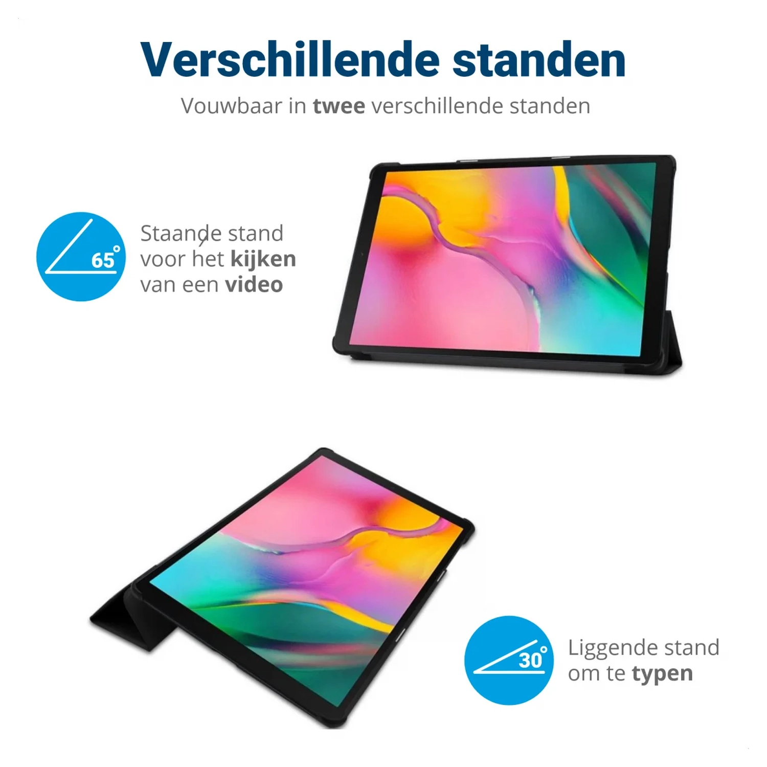 Lenovo Tab M10 Gen 4 (2025) Hoes Tri-Fold Book Case met Standaard Zwart afbeelding 5