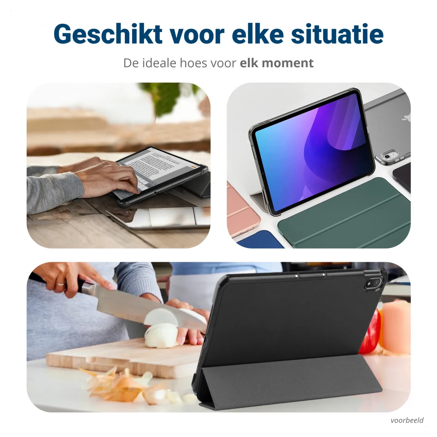Lenovo Tab M10 Gen 4 (2025) Hoes Tri-Fold Book Case met Standaard Zwart afbeelding 6