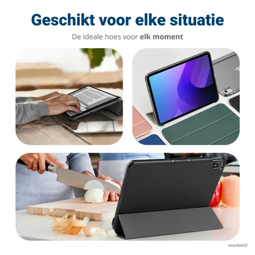 Lenovo Tab M10 Gen 4 (2025) Hoes Tri-Fold Book Case met Standaard Zwart afbeelding 6
