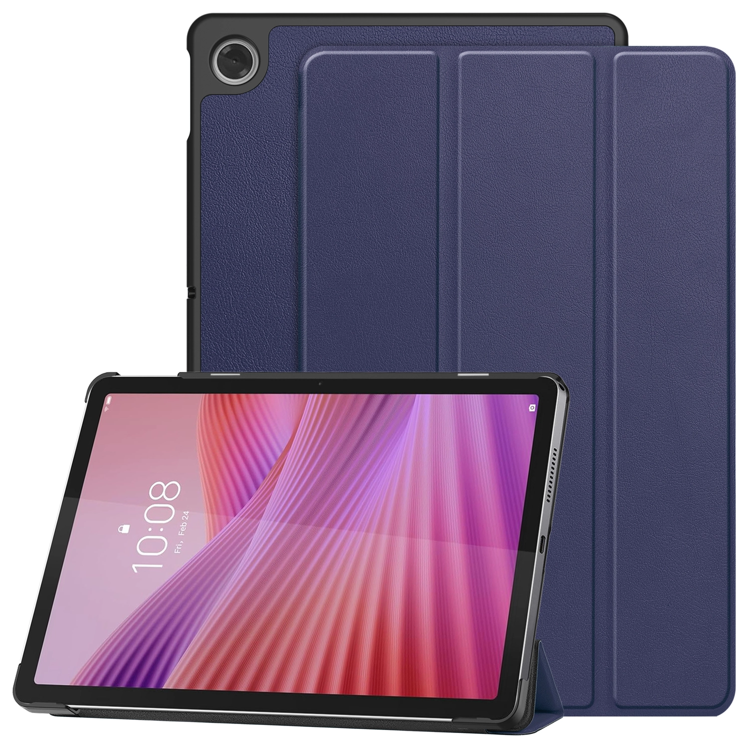 Lenovo Tab M10 Gen 4 (2025) Hoes Tri-Fold Book Case met Standaard Blauw afbeelding 1