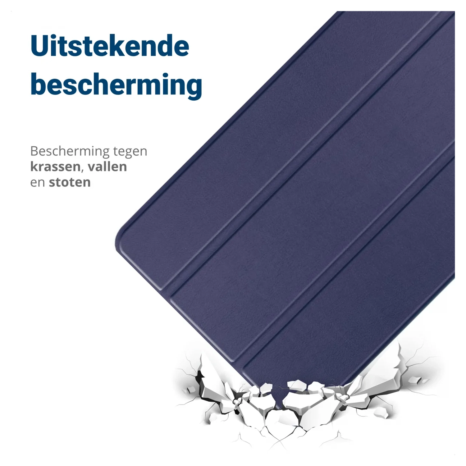 Lenovo Tab M10 Gen 4 (2025) Hoes Tri-Fold Book Case met Standaard Blauw afbeelding 2
