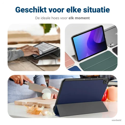 Lenovo Tab M10 Gen 4 (2025) Hoes Tri-Fold Book Case met Standaard Blauw afbeelding 6