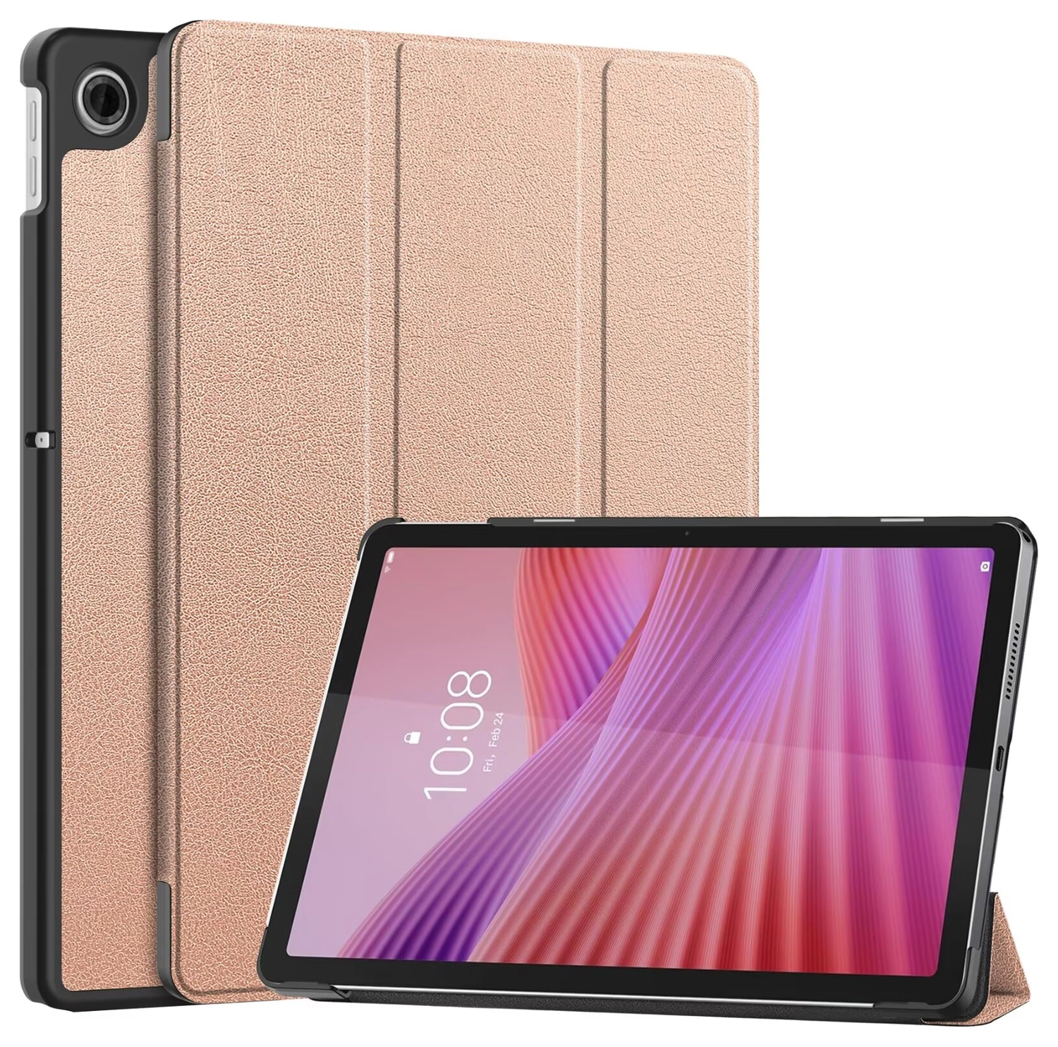 Lenovo Tab M10 Gen 4 (2025) Hoes Tri-Fold Book Case met Standaard Roze afbeelding 1