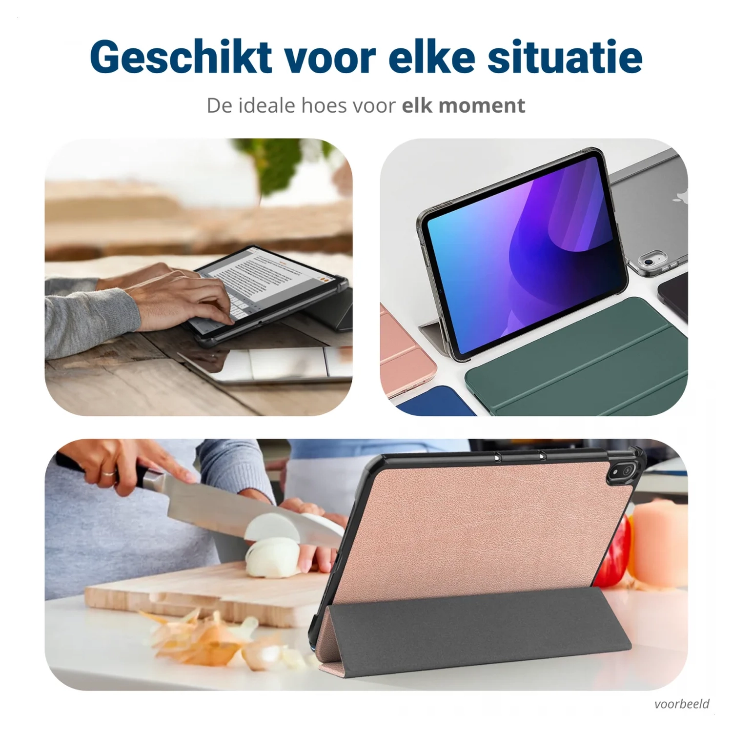 Lenovo Tab M10 Gen 4 (2025) Hoes Tri-Fold Book Case met Standaard Roze afbeelding 8