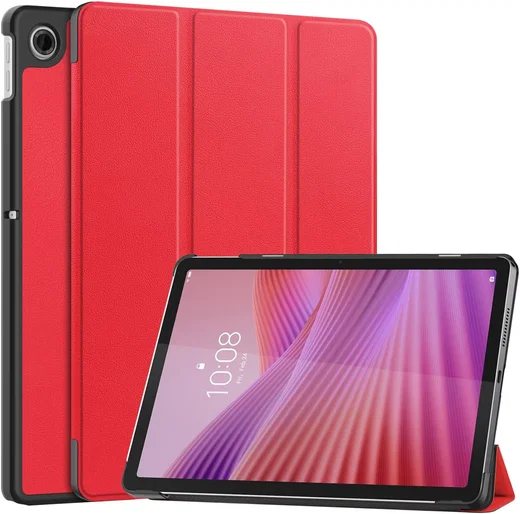 Lenovo Tab M10 Gen 4 (2025) Hoes Tri-Fold Book Case met Standaard Rood afbeelding 1
