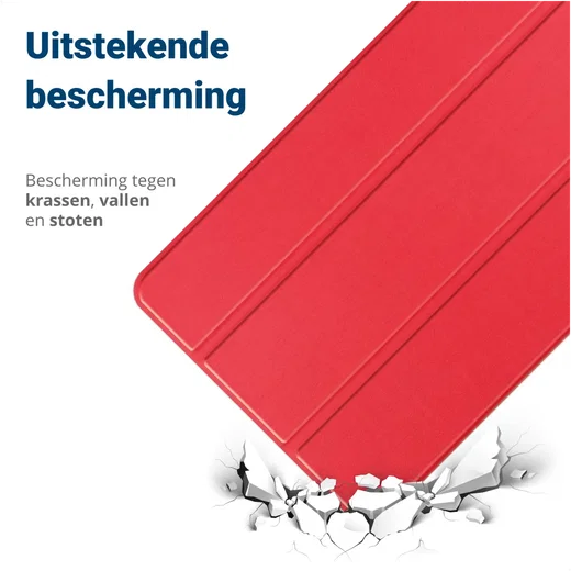 Lenovo Tab M10 Gen 4 (2025) Hoes Tri-Fold Book Case met Standaard Rood afbeelding 3