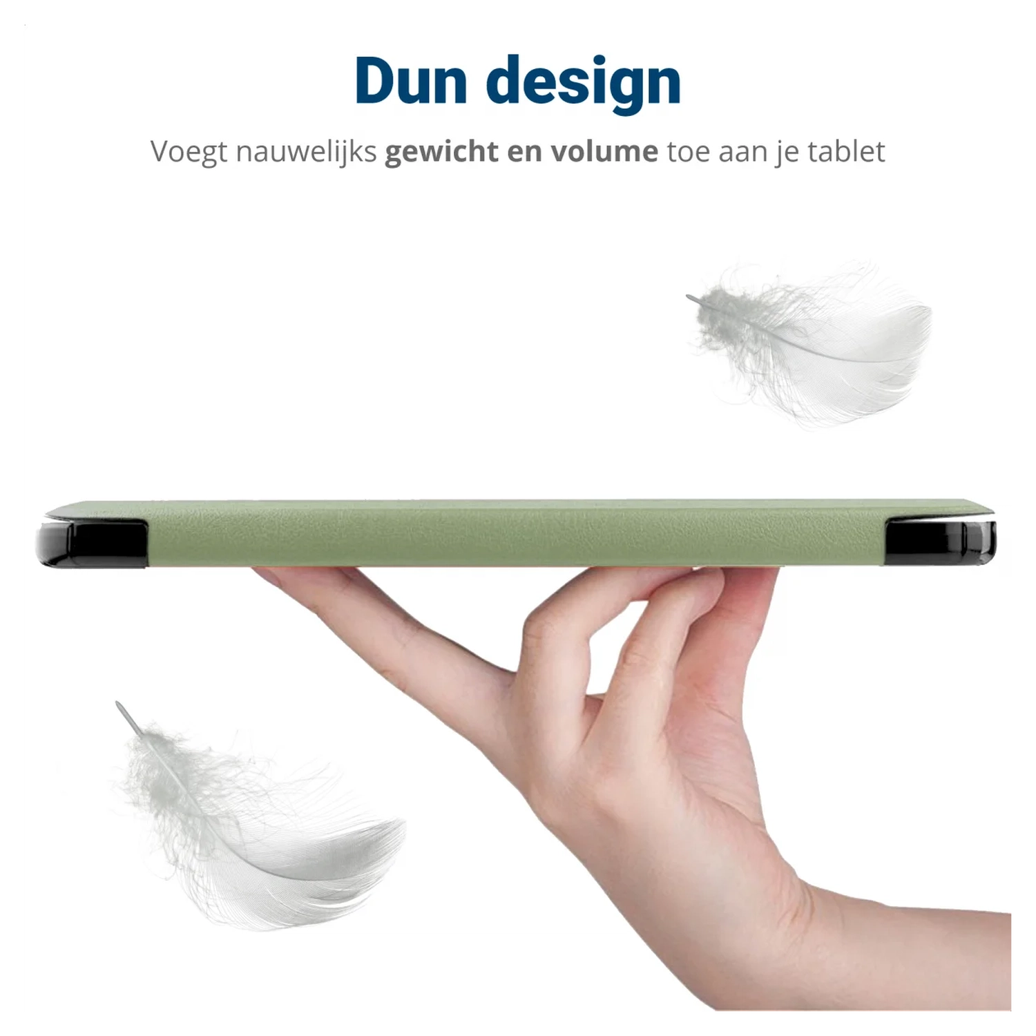 Lenovo Tab M10 Gen 4 (2025) Hoes Tri-Fold Book Case met Standaard Groen afbeelding 5