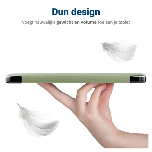 Lenovo Tab M10 Gen 4 (2025) Hoes Tri-Fold Book Case met Standaard Groen afbeelding 5