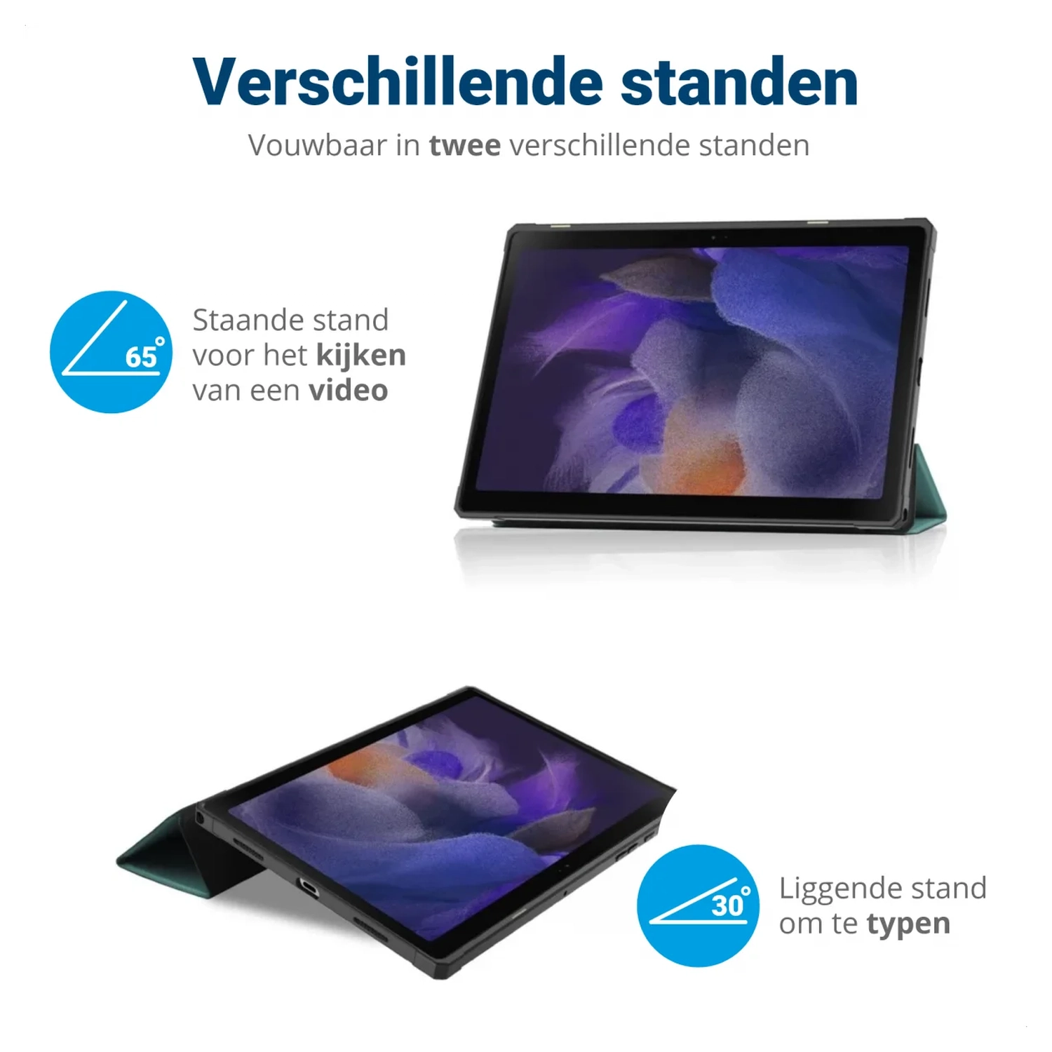 Lenovo Tab M10 Gen 4 (2025) Hoes Tri-Fold Book Case met Standaard Groen afbeelding 8
