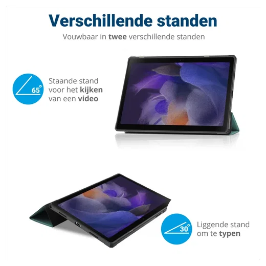 Lenovo Tab M10 Gen 4 (2025) Hoes Tri-Fold Book Case met Standaard Groen afbeelding 8