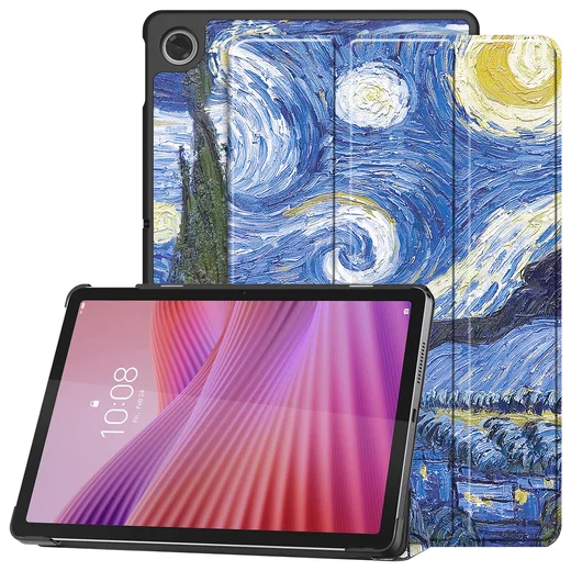 Lenovo Tab M10 Gen 4 (2025) Hoes Tri-Fold Book Case met Standaard Sterrennacht afbeelding 1