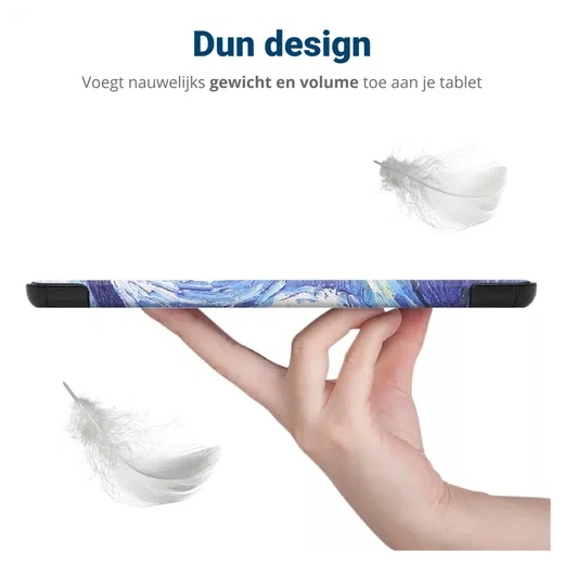 Lenovo Tab M10 Gen 4 (2025) Hoes Tri-Fold Book Case met Standaard Sterrennacht afbeelding 8