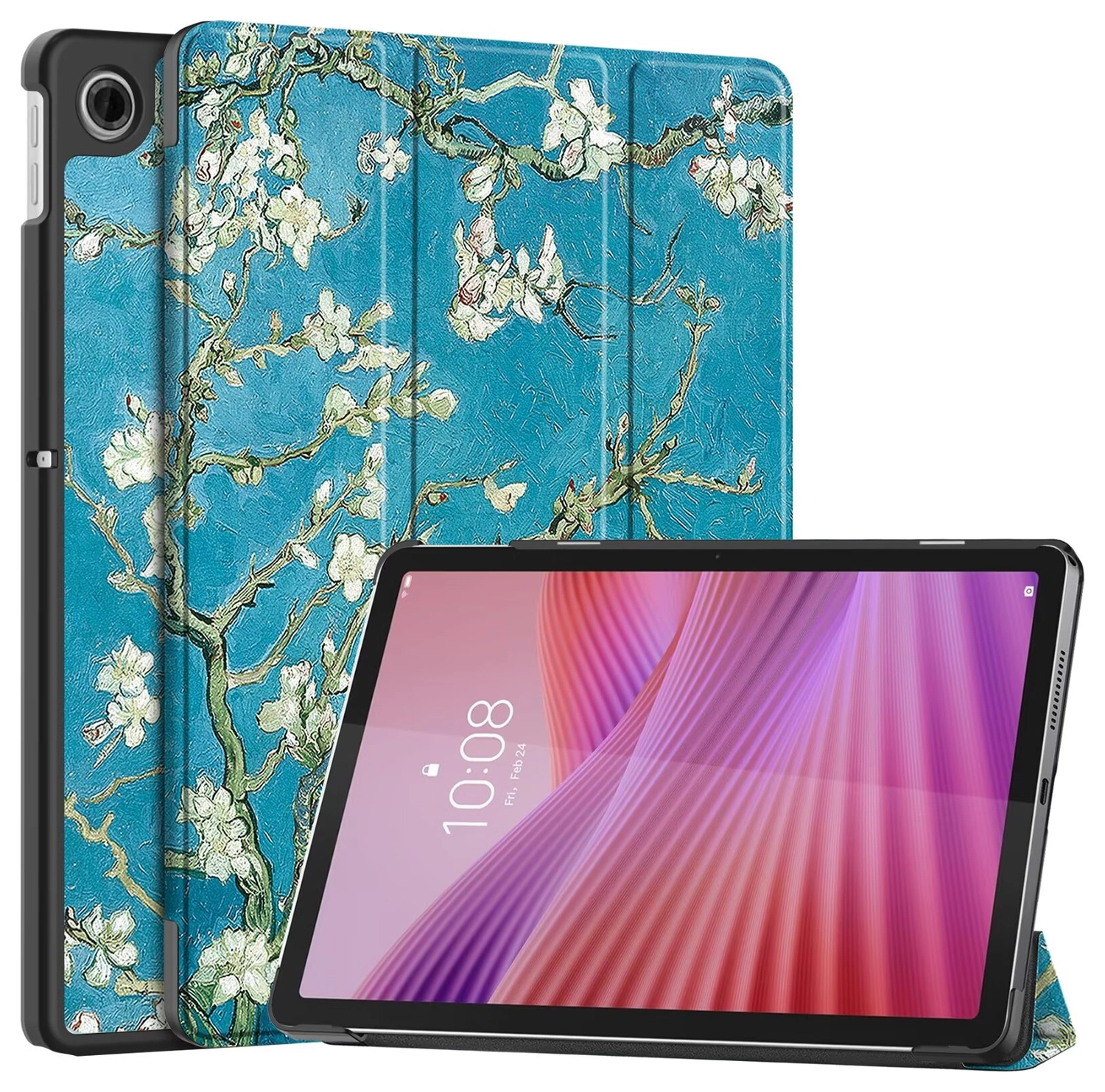 Lenovo Tab M10 Gen 4 (2025) Hoes Tri-Fold Book Case met Standaard Blossom afbeelding 1