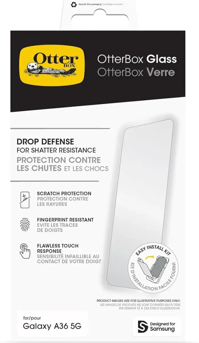 OtterBox Glass Samsung Galaxy A36 Screen Protector Tempered Glass afbeelding 4