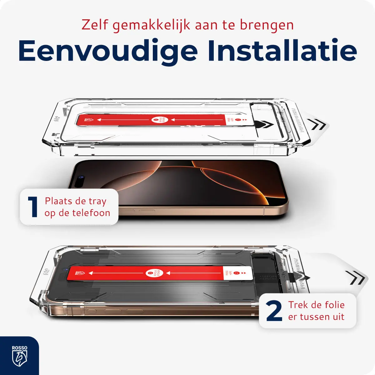 Rosso Apple iPhone 16 Tempered Glass met Installatietray (2-Pack) afbeelding 3