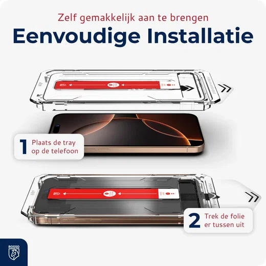 Rosso Apple iPhone 16 Tempered Glass met Installatietray (2-Pack) afbeelding 3