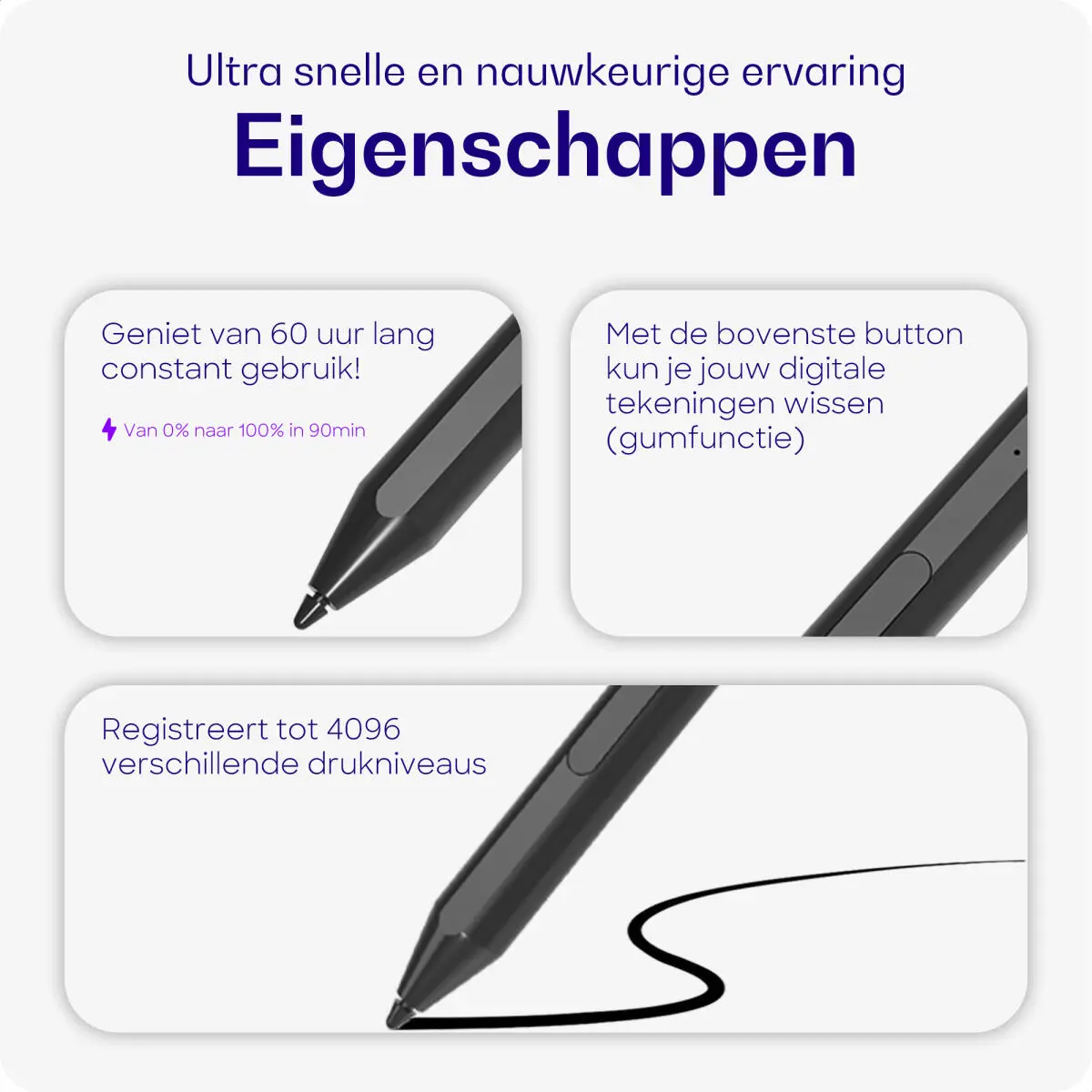 Buddi Aide MPP Stylus Pen voor Microsoft /HP/Asus/Acer/Dell Zwart afbeelding 5