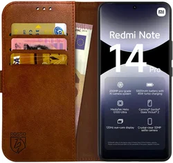 Rosso Element Xiaomi Redmi Note 14 Pro 4G Hoesje Book Case Wallet Bruin afbeelding
