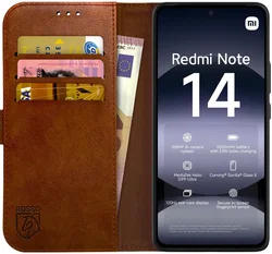 Rosso Element Xiaomi Redmi Note 14 4G Hoesje Book Case Wallet Bruin afbeelding