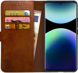 Rosso Element Xiaomi Redmi Note 14 Pro Plus Hoesje Book Case Wallet Bruin afbeelding