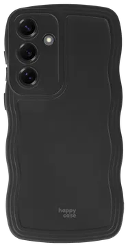HappyCase Wavy Samsung Galaxy S25 Hoesje TPU Back Cover Zwart