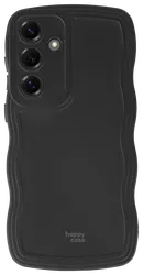 HappyCase Wavy Samsung Galaxy S25 Hoesje TPU Back Cover Zwart afbeelding
