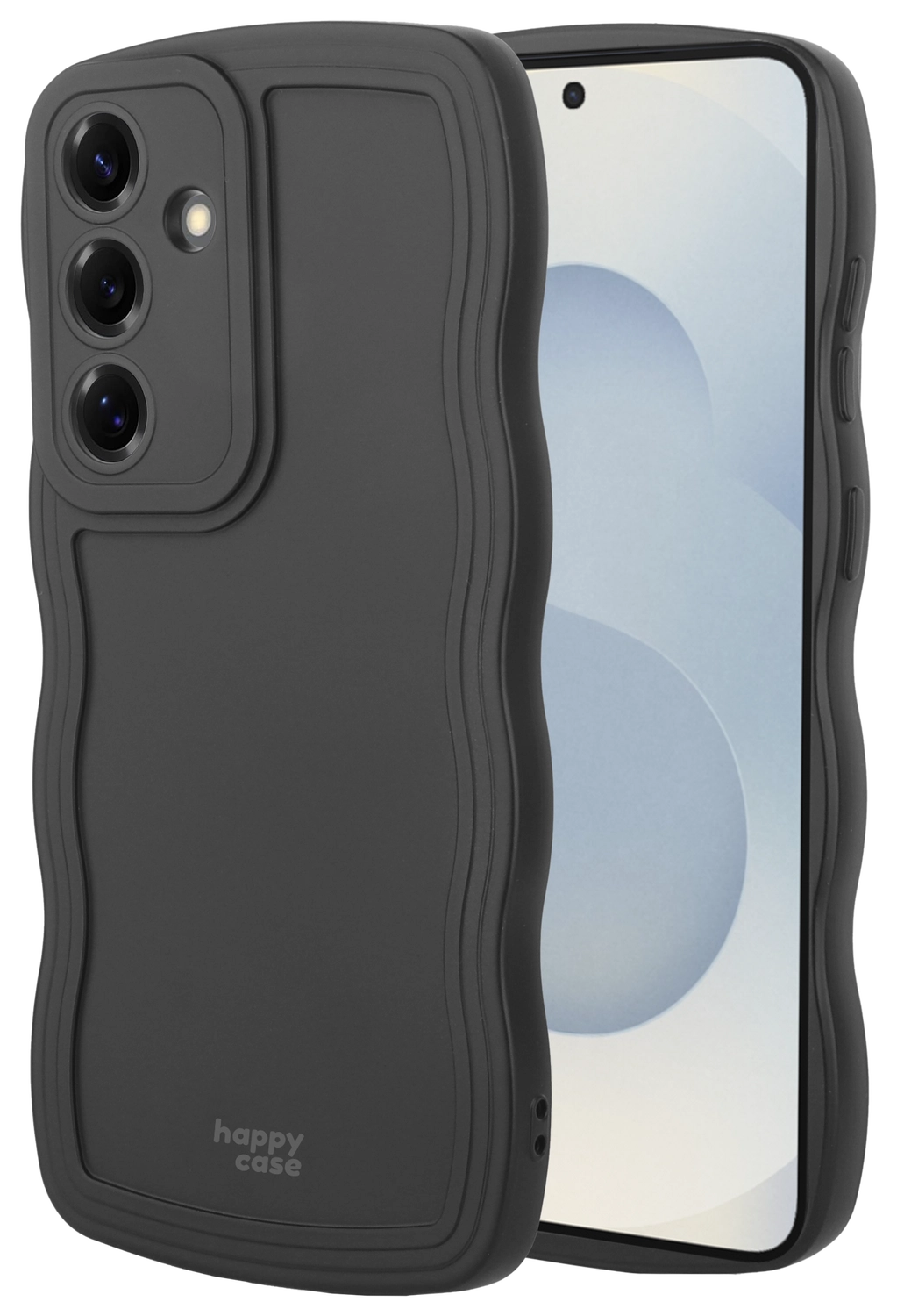 HappyCase Wavy Samsung Galaxy S25 Hoesje TPU Back Cover Zwart afbeelding 10