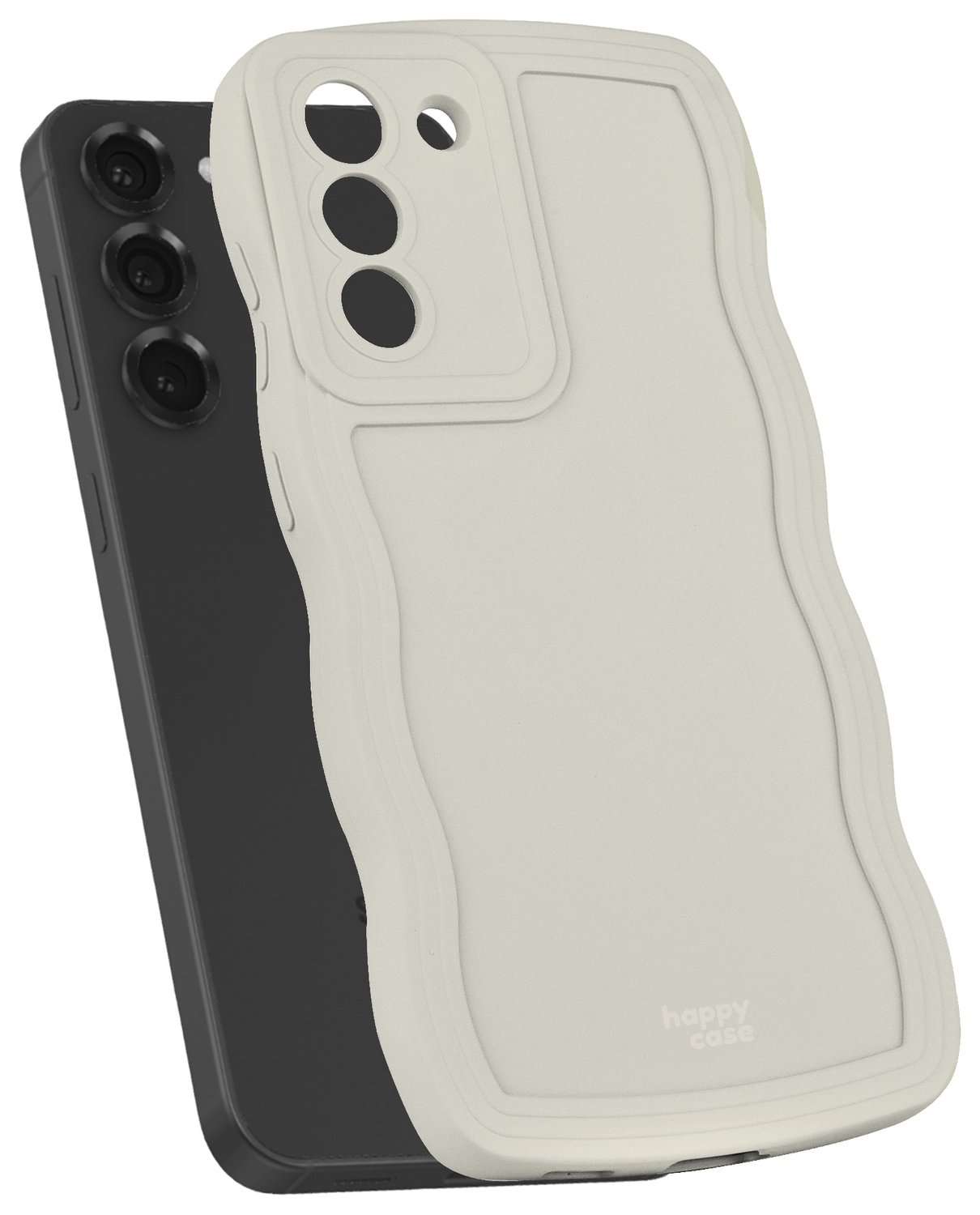 HappyCase Wavy Samsung Galaxy S25 Hoesje TPU Back Cover Beige afbeelding 9