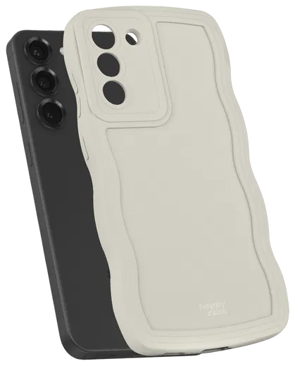 HappyCase Wavy Samsung Galaxy S25 Hoesje TPU Back Cover Beige afbeelding 9