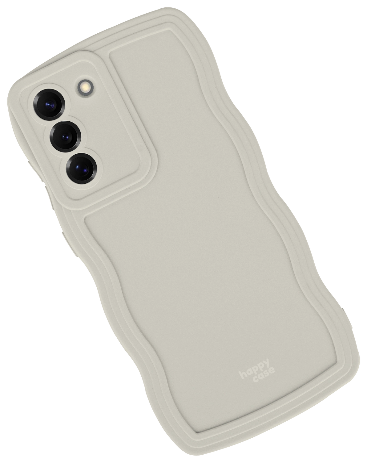 HappyCase Wavy Samsung Galaxy S25 Hoesje TPU Back Cover Beige afbeelding 12