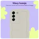 HappyCase Wavy Samsung Galaxy S25 Hoesje TPU Back Cover Beige afbeelding 4