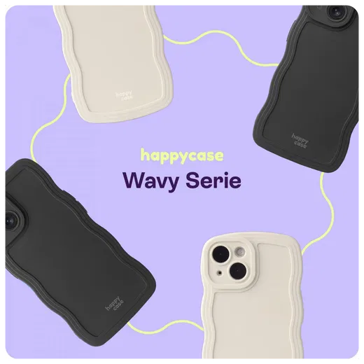 HappyCase Wavy Samsung Galaxy S25 Hoesje TPU Back Cover Beige afbeelding 6