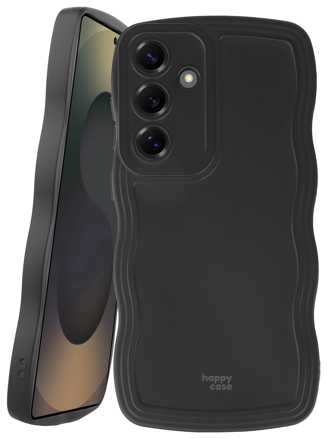 HappyCase Wavy Samsung Galaxy S25 Plus Hoesje TPU Back Cover Zwart afbeelding 11