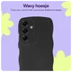 HappyCase Wavy Samsung Galaxy S25 Plus Hoesje TPU Back Cover Zwart afbeelding 4